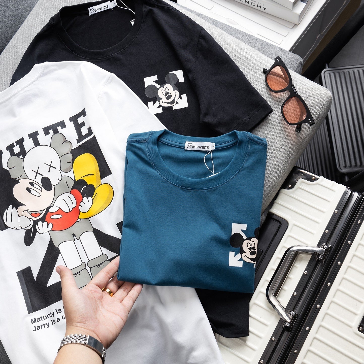 OFF*WHITE MICKEY TSHIRT - BLUE