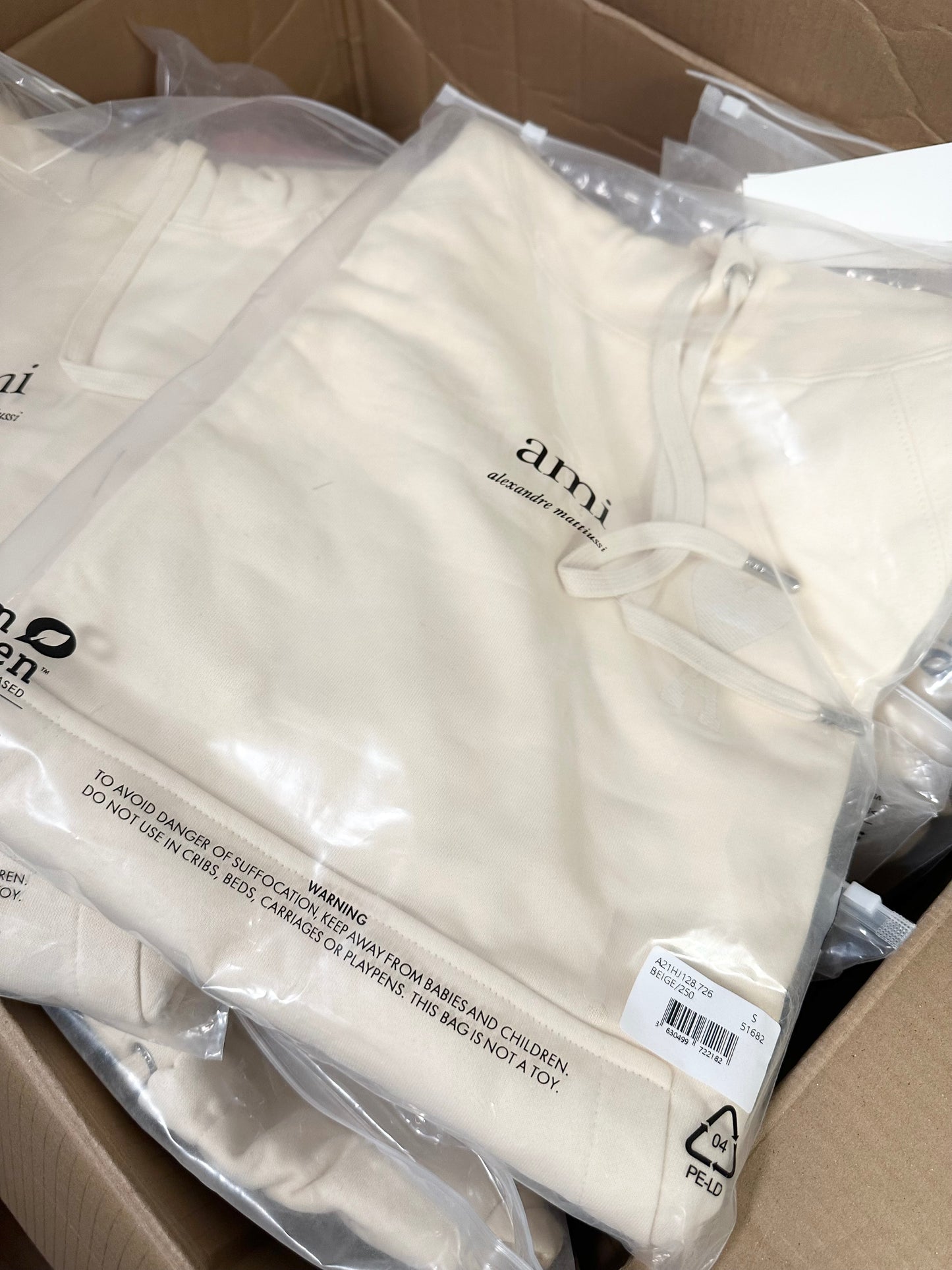 A*MI HOODIE EMBROIDERED - BROWN