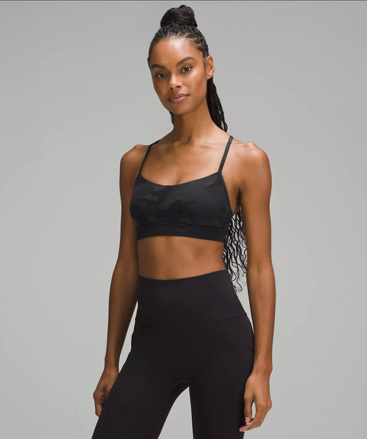 LULU*LEMON FLOW Y BRA - Camouflage Black