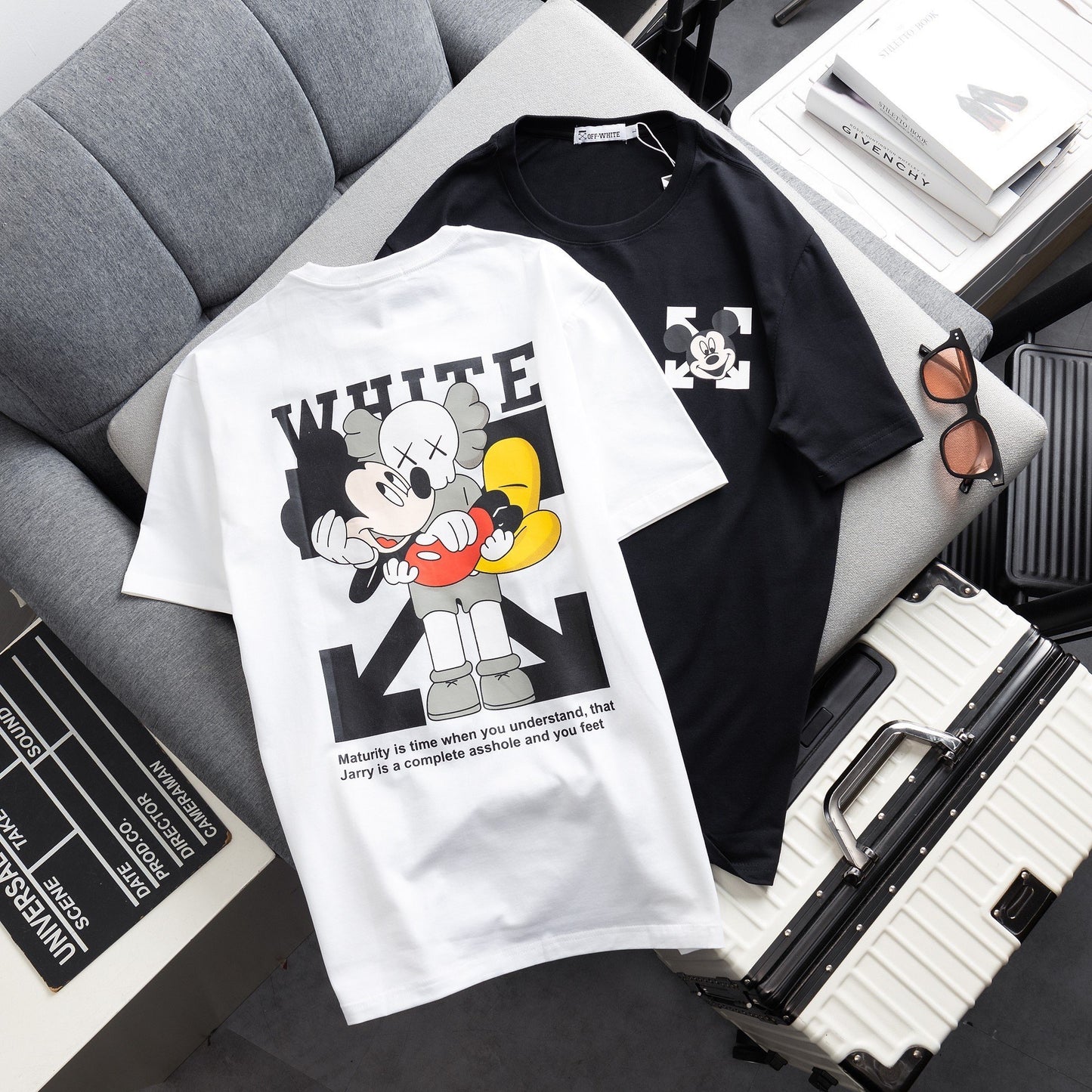 OFF*WHITE MICKEY TSHIRT - CHOCO