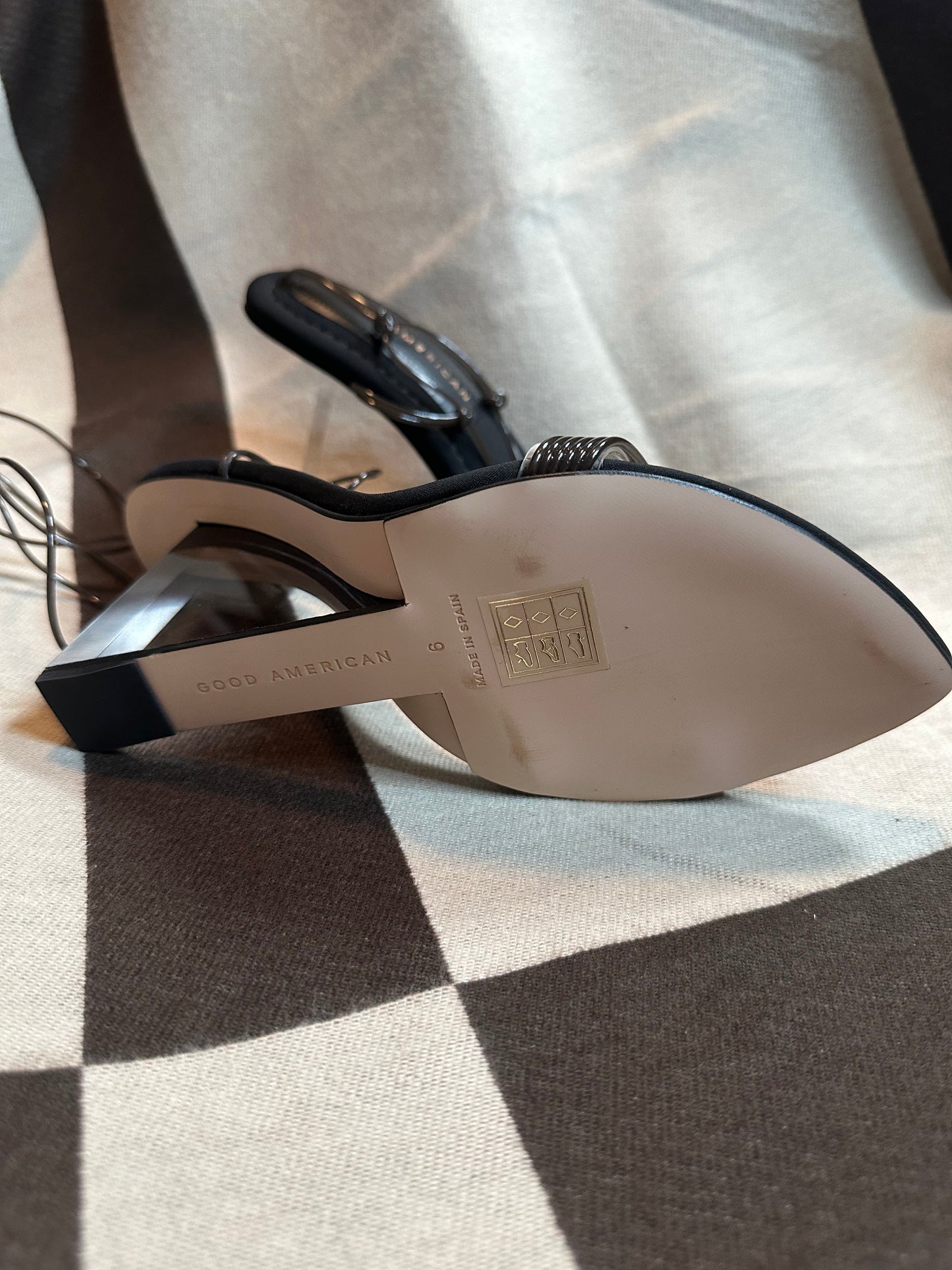 GOOD AMERICAN WOMEN’S  CINDER-F*CKING-RELLA WEDGE in NEOPRENE BLACK