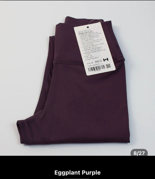 LULU*LEMON LEGGINGS 1 - EGGPLANT PURPLE