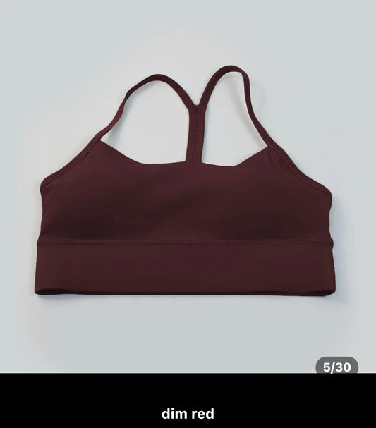 LULU*LEMON FLOW Y BRA - DIM RED