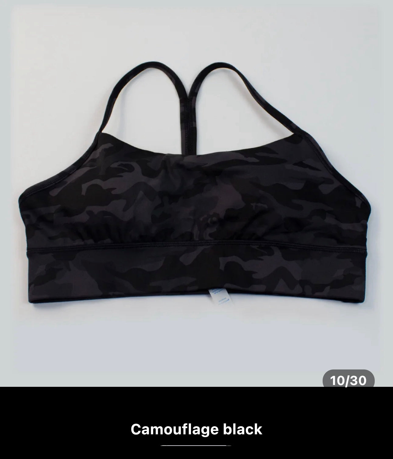 LULU*LEMON FLOW Y BRA - Camouflage Black