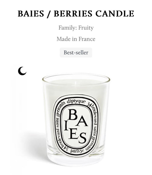DIPTYQUE CANDLE - BAIES